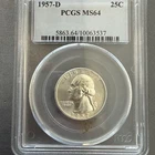 1957-D Washington Quarter 25C PCGS Certified MS64