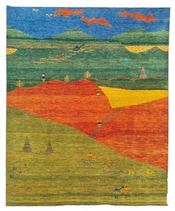 Amazing Hand knotted Vintage Gabbah Gabbeh Wool Area Rug 7.5 x 5.7 Ft