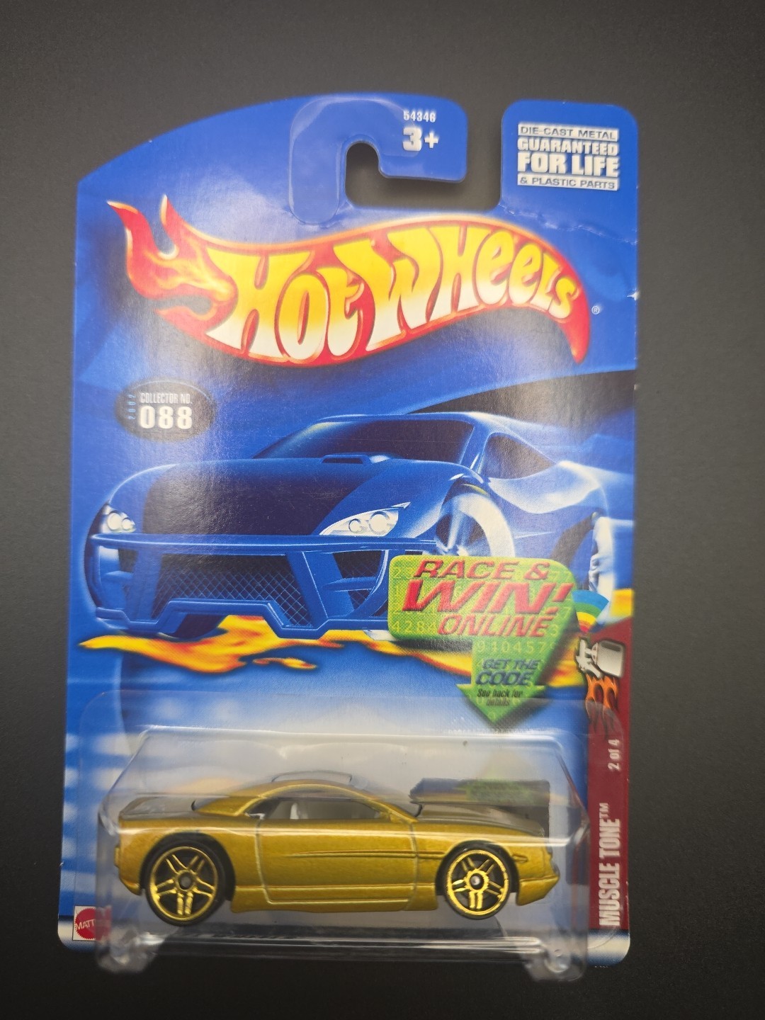 2002 Hot Wheels Spectraflame II Series #88 Muscle Tone Metalflake Gold #2/4 PR5