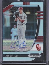 2020 Panini Prizm Draft Picks #PDP22 Cade Cavalli Base Autographs Silver Prizm
