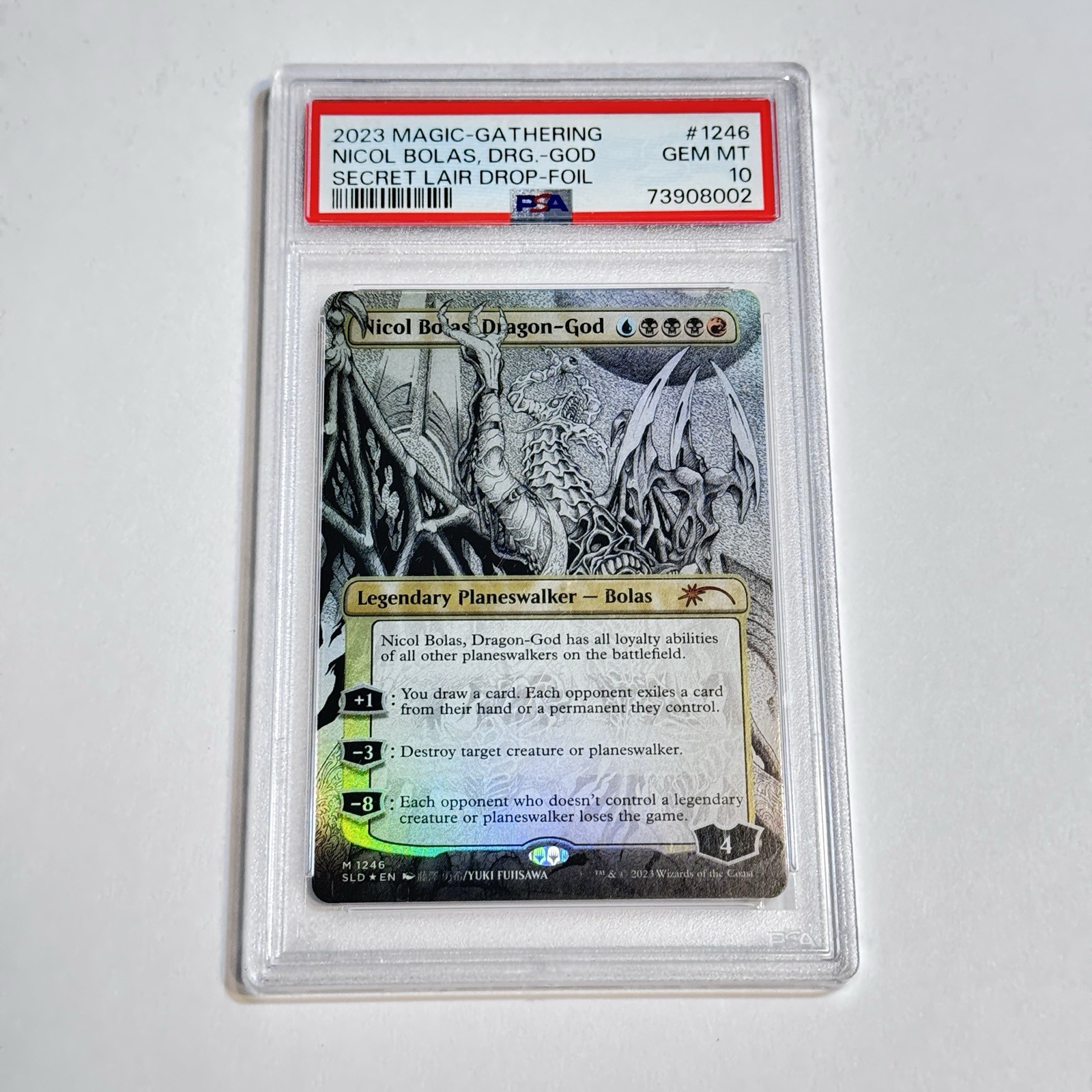 PSA 10 Magic The Gathering Nicol Bolas, Dragon-God Secret Lair Drop Foil MTG