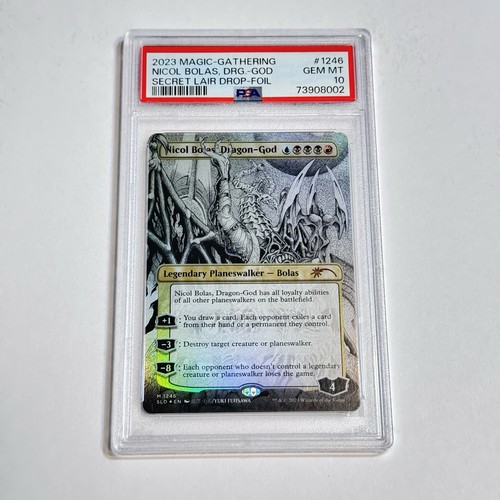 PSA 10 Magic The Gathering Nicol Bolas, Dragon-God Secret Lair Drop Foil MTG