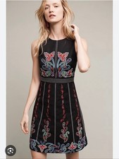 Anthropologie Maeve Chennai Embroidered Sleeveless Dress Size 16
