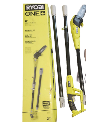 #ad #ad RYOBI 18V 8 inch Cordless Battery Oil Free Pole Saw Tool Only New O.B $119.44