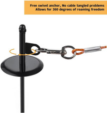 Dog Tie-Out Cable and Stake 20ft Heavy Duty Cable for Dogs with16 Ground Stak...