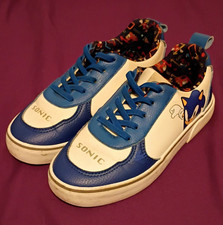 Sonic the Hedgehog Unisex Kids Low Top Lace-Up Sneakers Blue/White Size 1