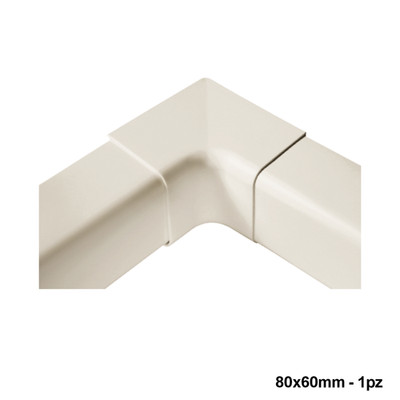 Innenwinkelverschraubung für Kanal 80x60mm - 1 Stück
