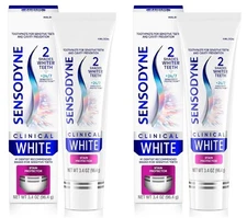 2 Pack Sensodyne Clinical White Toothpaste, Stain Protector, For Sensative teeth