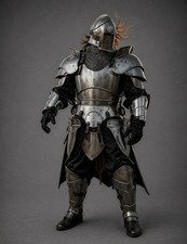 Full 18 Gauge Steel Knight Armor Set - Medieval Templar Suit