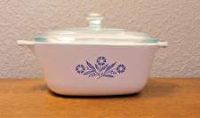 RARE Vintage Corning Ware Blue Cornflower P-1 1/2-B with Lid P7C Made In USA