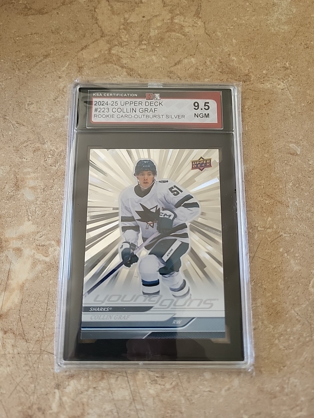 2024 Upper Deck Series 1 Young Guns Outburst Silver Collin Graf #223 Rookie