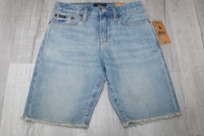 Polo Ralph Lauren Big Boys Sullivan Slim Fit Raw Hem Cut-Off Denim Shorts Sz 10