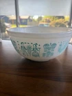 Vintage Pyrex 403 Turquoise Blue Amish Butterprint 2.5 qt Mixing Bowl