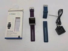Fitbit Blaze Smart Fitness Watch Activity Tracker FB502 With Charger Tested Work