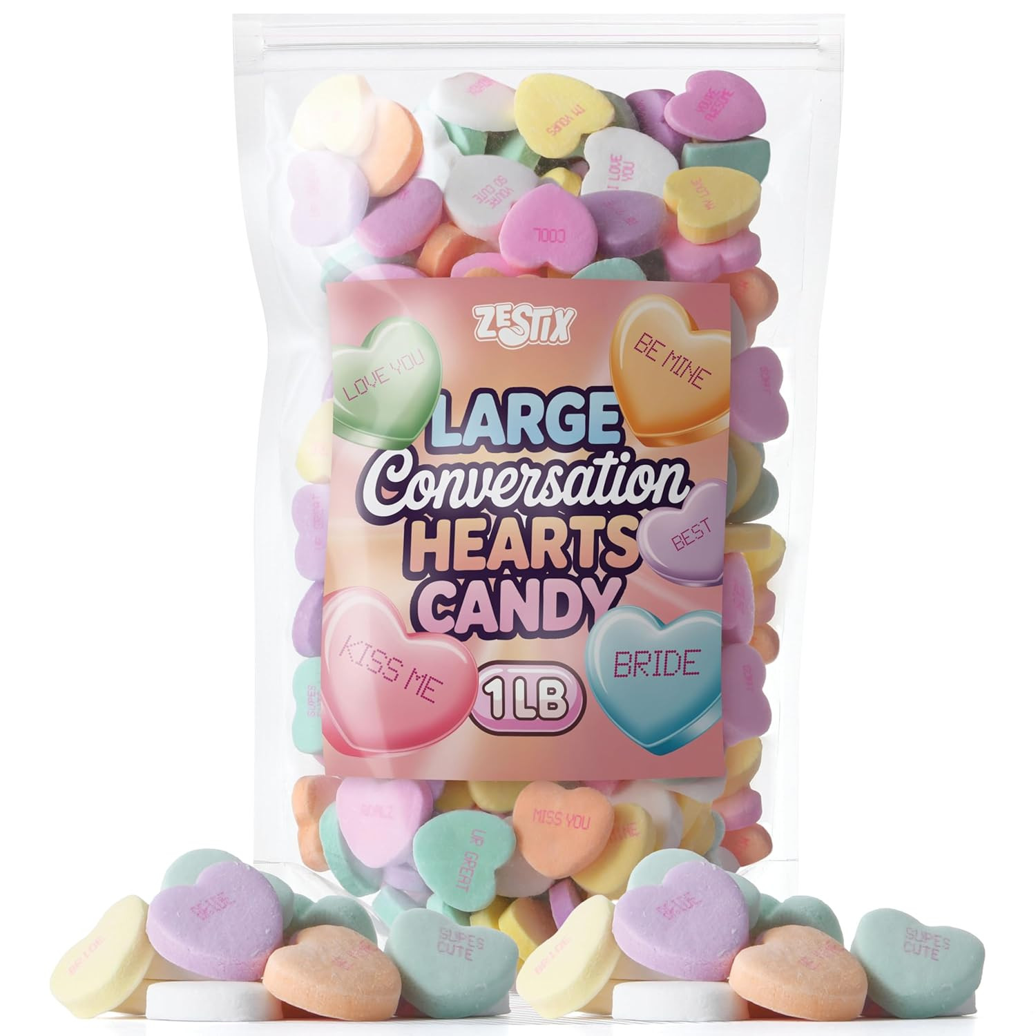 Conversation Hearts Candy 1 Lb – Valentines Bulk Mix & Mother’S Day Edition – Id thumbnail 11