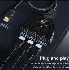 4Kx2K HDMI Switch 3 Port Splitter Cable Switcher HUB Adapter HDTV PS4 Xbox PC
