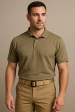 Khaki Web Belt 37.5 X 1.75" " Fits Max 34" Waist Buckle + Touch Fastener