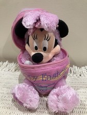 Disney Parks Easter Bunny Minnie Mouse in Egg 2007 Pink Plush
