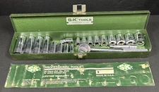 Vintage SK Tools 3/8'' Drive Socket Set with case - 20 piece set - No. 4520