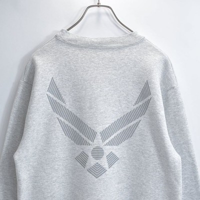MEKE INC USAF Sweatshirt mit Reflektordruck hergestellt in den USA grau...