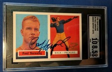 1998 Topps Stars #5 Paul Hornung Auto Rookie Reprint SGC 8.5 W 10 HOF On Card. rookie card picture