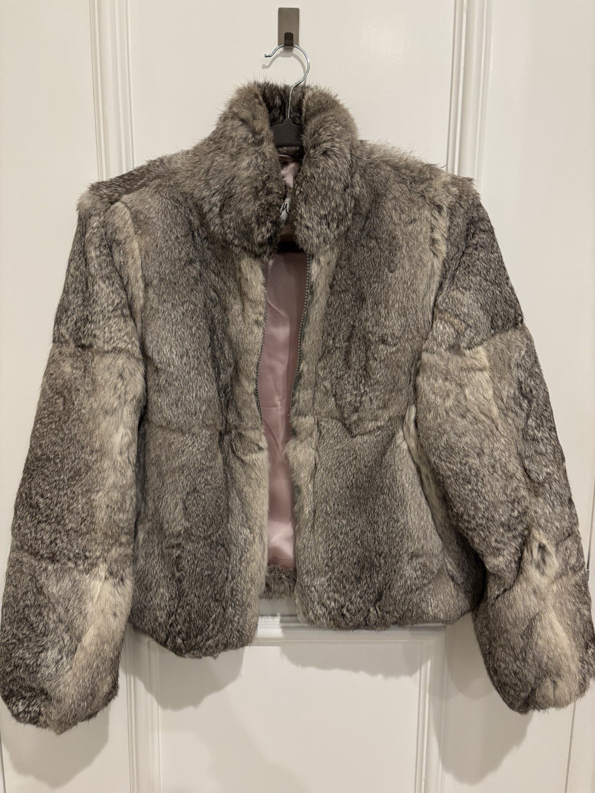 Authentic Rabbit Fur Jacket Size Small - image 1