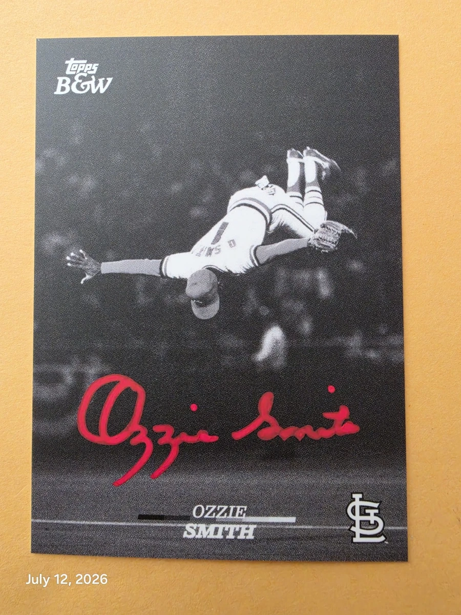 Topps Ozzie Smith Baseball Original Autographed Sports Trading