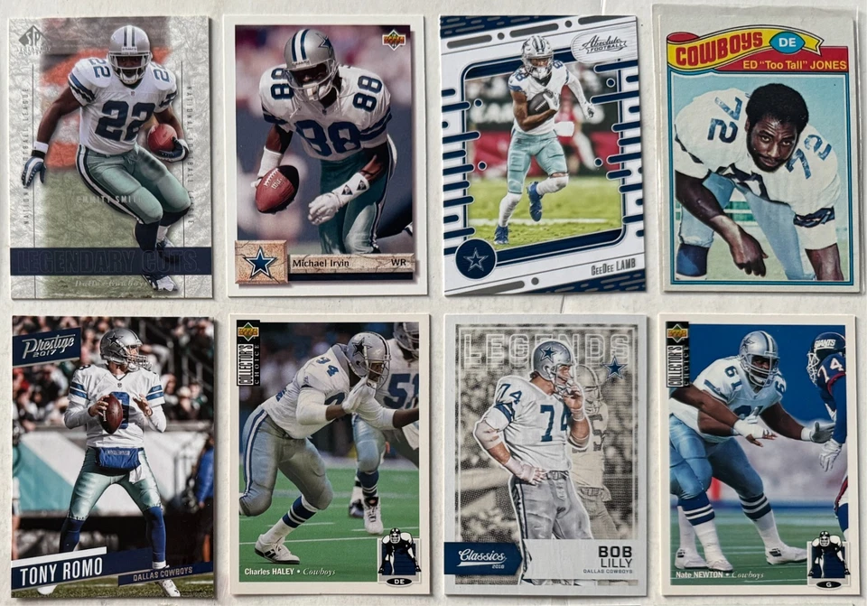 Dallas Cowboys NFL Football Card Lot of 40 Topps Fleer Panini 1970s to 2000s - Image 3 of 4