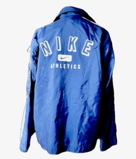 Nike Full Zip Vented Windbreaker Jacket Women’s Athletic Sz Small Blue & Gold 