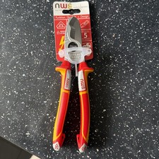 NWS VDE Insulated Ergonomic Wire Stripper Cable Cutter 210mm ,N043-49-VDE-210-SB
