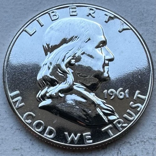 1961 Proof Franklin Half Dollar 90% Silver-INV#8573