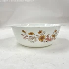 Pyrex Autumn Glory Floral Mixing Bowl Casserole Dish England Vintage