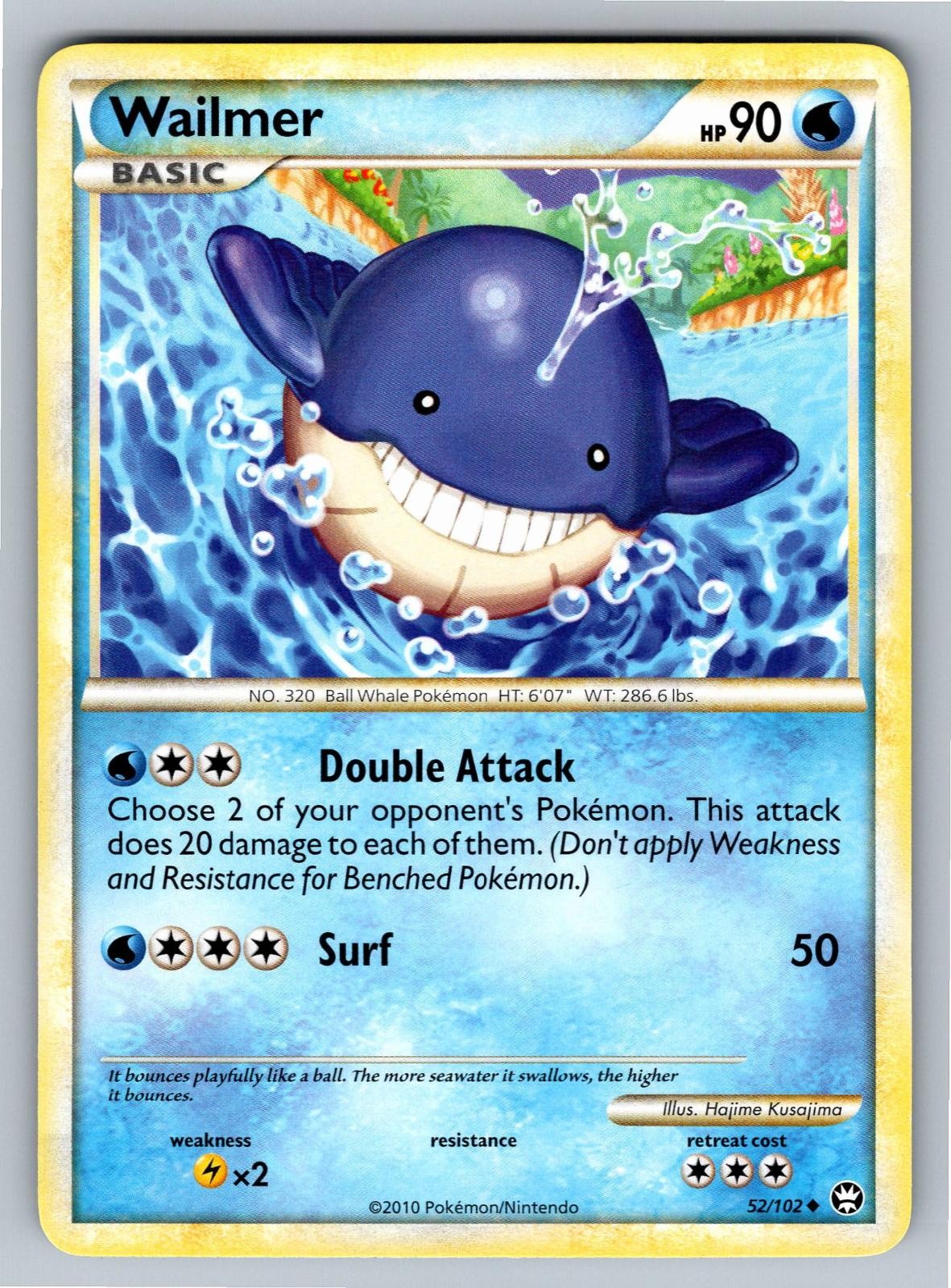 Wailmer 52/102 Uncommon HGSS Triumphant Pokemon Lightly Played