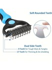 Pet Cat Dog Hair Fur Shedding Trimmer Grooming Dematting Rake Comb Brush Tool Uk