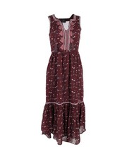 Ulla Johnson Leena Floral Midi Dress In Silk Women Burgundy Xs