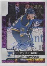 2017 O-Pee-Chee Platinum Rookie Autos Violet Pixels Tage Thompson #R-TT Auto s6d