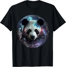 Panda art fantasy motif animal print panda T-Shirt
