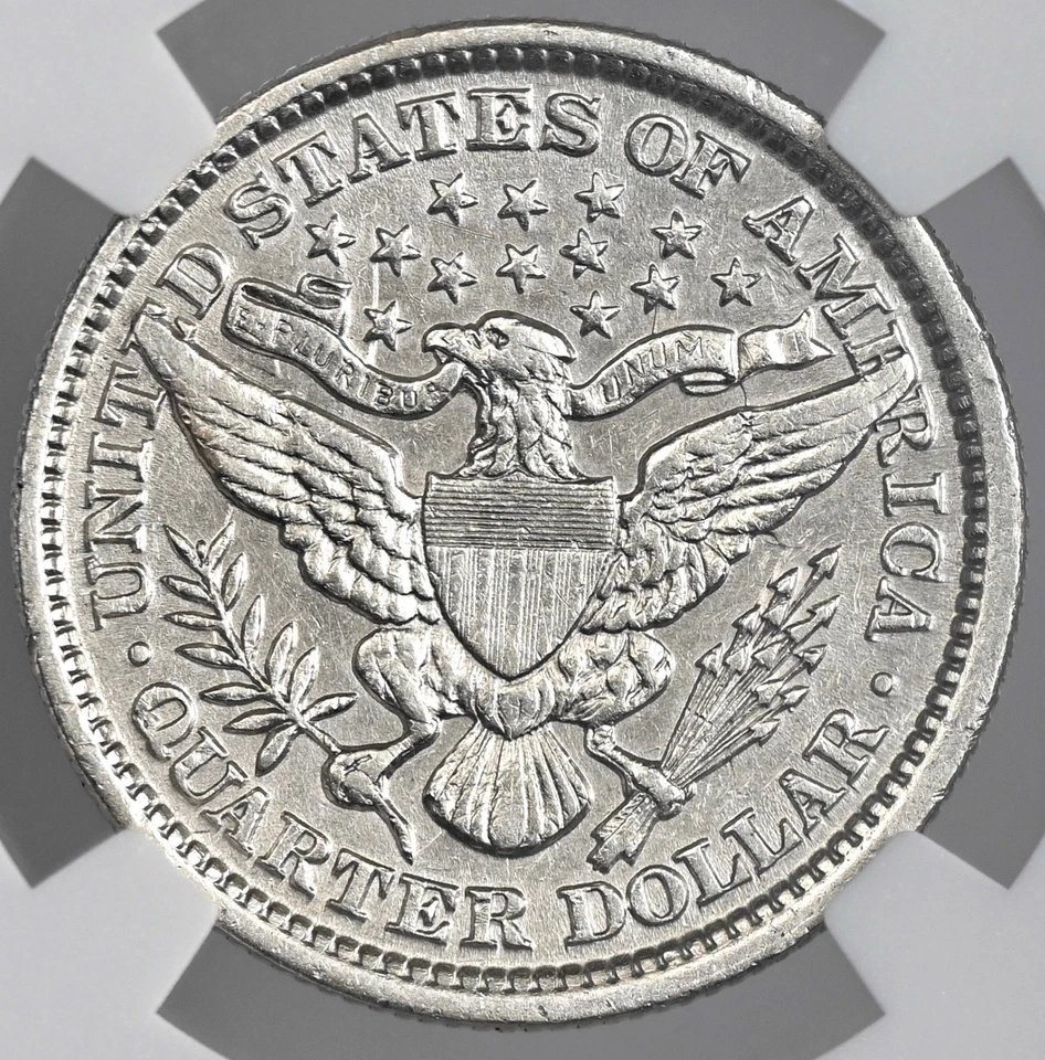 1893-P 25C BARBER SILVER QUARTER NGC XF DETAILS "CLEANED" #8405236-021 - Image 3 of 4