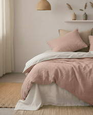 100 Organic Linen Natural Duvet Cover, Boho Bedding 3 Piece Duvet Cover Set