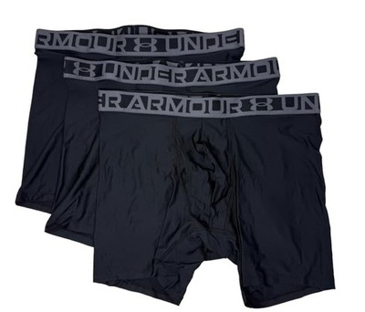 Under Armour Essential Tech Mesh Boxerjock 6'' Inseam 3-Pack Large, Black