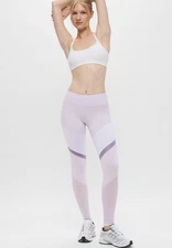 ALO Yoga Sheila High Waist Leggingsl Lavender & White Colorblock Leggings S