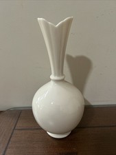 Vintage Lenox Ivory Porcelain Bulbous Bud Vase 8โ Made In USA