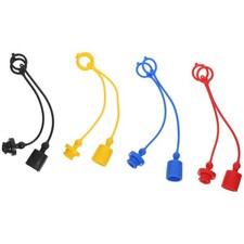  8 Pcs Hydraulic Coupler Dust Cap Plug Fitting Protective Cover Connector Caps