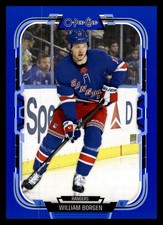 2025-26 UD OPC Blue Parallel 408 William Borgen, New York Rangers