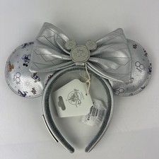 Disney 100 Years of Wonder Platinum Minnie Mouse Ears Headband Loungefly