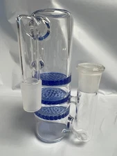 THICK 18mm 90° Glass Dry Ash Catcher Triple Honeycomb Smoking Water Pipe color v
