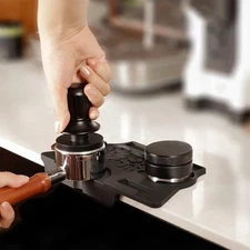 Espresso Tamping Mat 9.37x5.12 inch Compact Non-Slip Silicone Tamper Station