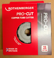 Rothenberger Pro-Cut 15mm Copper Tube Cutter Pipe Slice