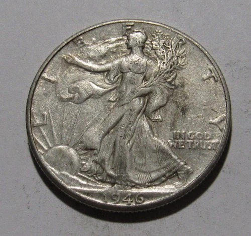 Photo of a 1946-D Walking Liberty Half Dollar from an eBay listing that sold on Jul 19, 2026