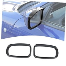 for Charger Side Mirror Rain Visor Eyebrow Guards Covers Trim for Dodge Black